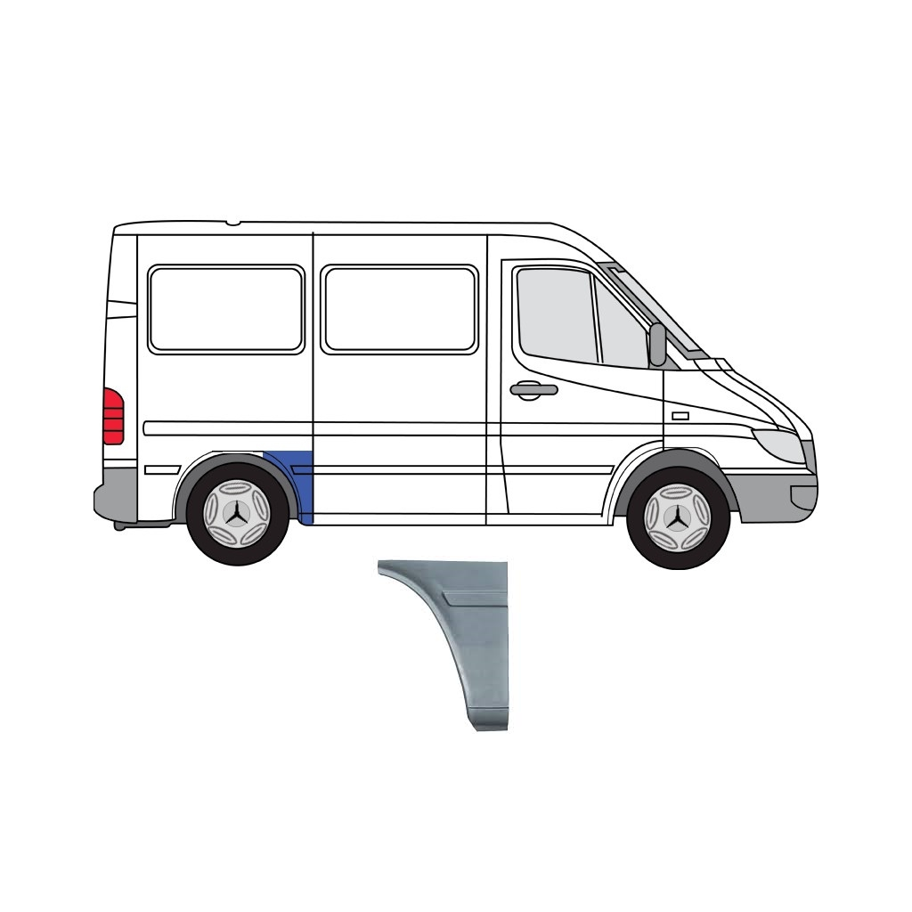 Боковина (правая) для Mercedes Sprinter (901-905)