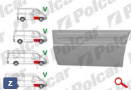 Железо двери (правой) для Mercedes Sprinter (906)