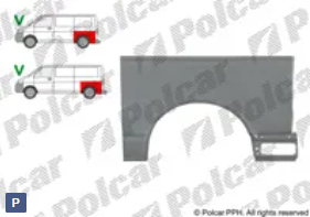 Крыло заднее (левое) для Volkswagen Transporter V