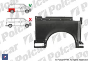 Крыло заднее (правое) для Volkswagen Transporter V