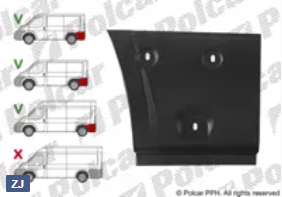 Ремкомплект крыла заднего (левый) для Fiat Ducato (250) Ремкомплект крыла заднего (левый) для Fiat Ducato (250)