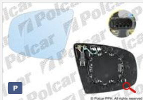 Стекло бокового зеркала для BMW X5 (E70) Стекло бокового зеркала для BMW X5 (E70)