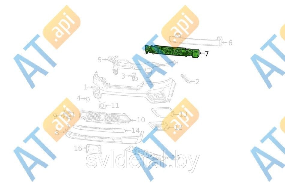 Усилитель бампера для Jeep Cherokee (KL) Усилитель бампера для Jeep Cherokee (KL)