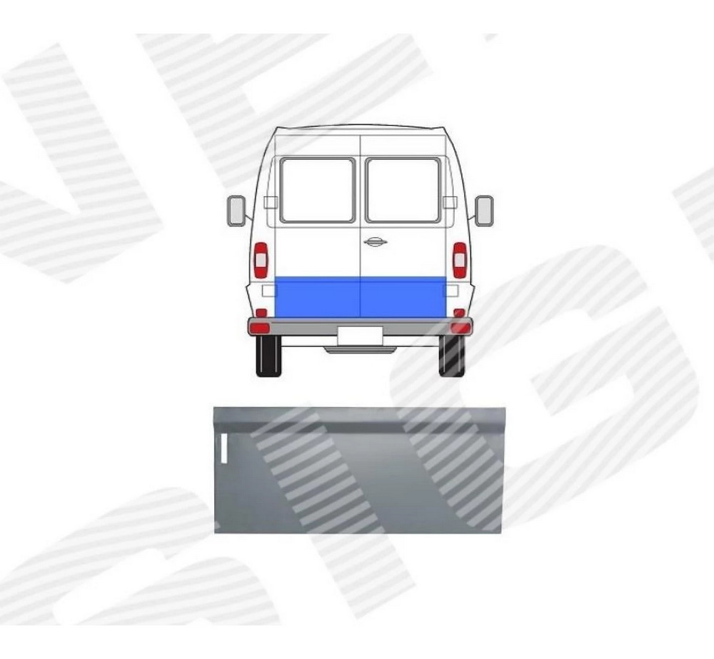 Железо двери (левой) для Mercedes 207-410 (601,602)