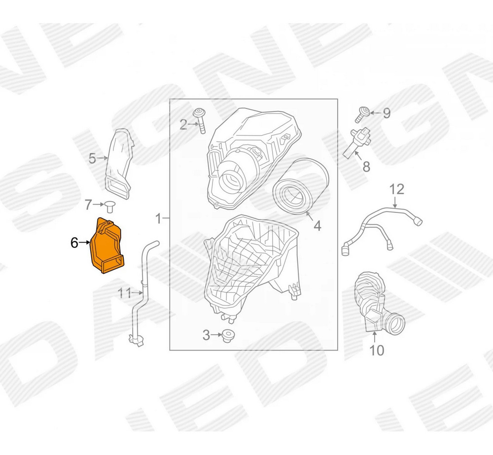 Корпус фильтра для Chevrolet Cruze (J400)