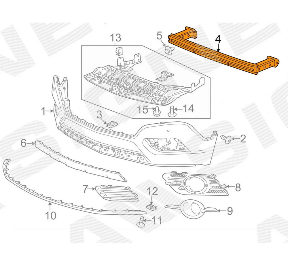 Усилитель бампера для Buick Encore