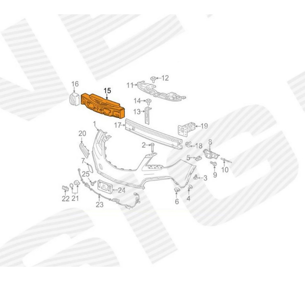 Абсорбер бампера для Buick Encore