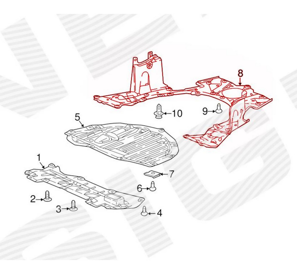Защита двигателя для Honda CRV V