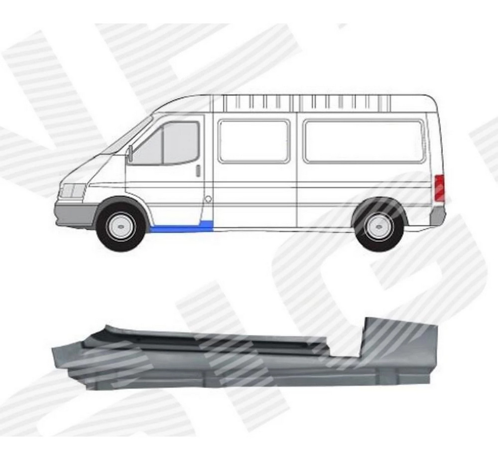Порог (левый) для Ford Transit III
