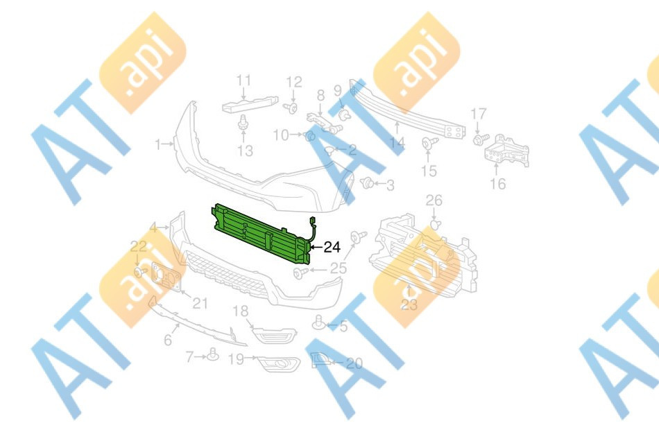Воздухозаборник для Honda CRV V Воздухозаборник для Honda CRV V