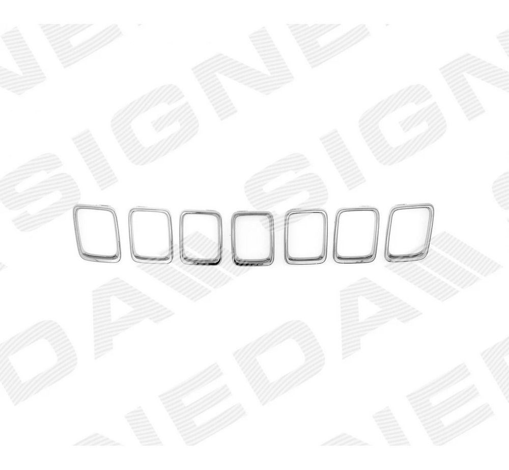 Молдинги решетка радиатора для Jeep Compass II (MP) Молдинги решетка радиатора для Jeep Compass II (MP)