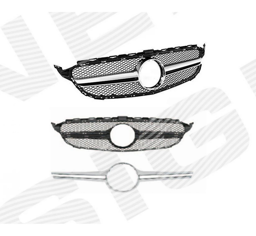 Решетка радиатора для Mercedes C (W205)