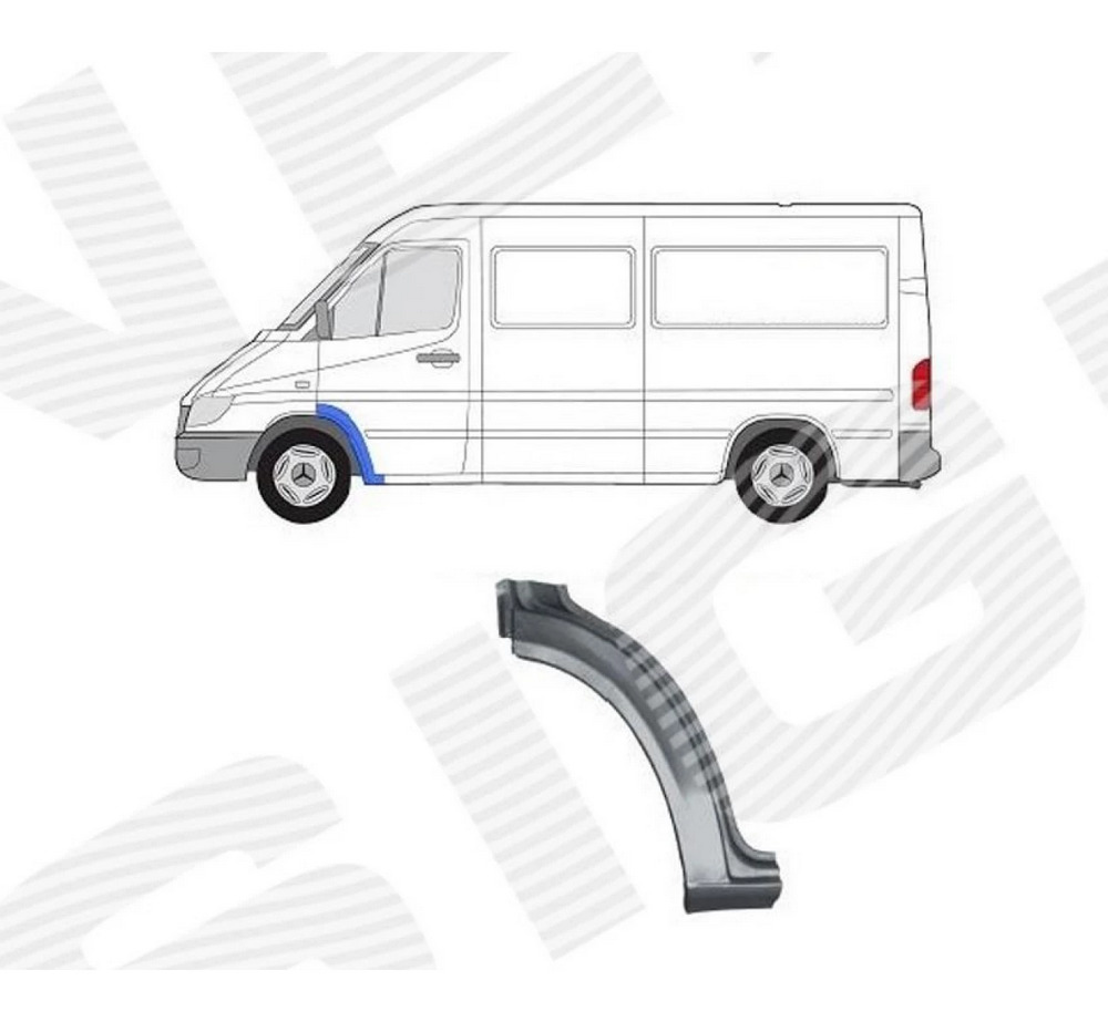 Передняя арка (левая) для Mercedes Sprinter (901-905)