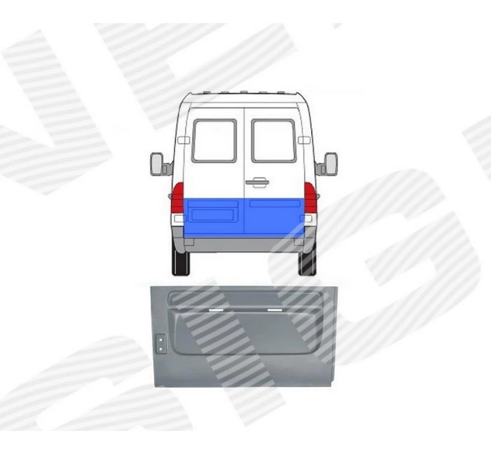 Железо двери (левой) для Mercedes Sprinter (901-905)