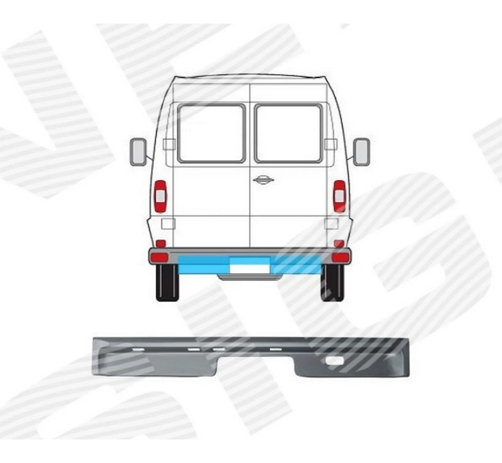 Панель задняя для Mercedes 207-410 (601,602)