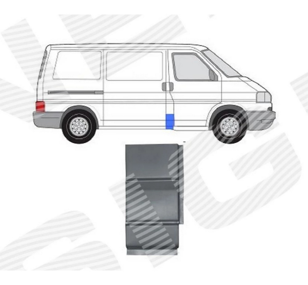 Боковая панель (правая) для Volkswagen Caravelle IV