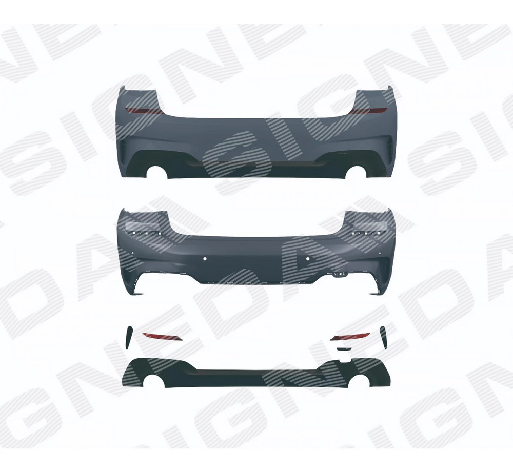 Бампер задний для BMW 3 (G20)