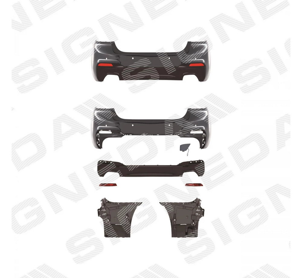 Бампер задний для BMW 5 (G30)