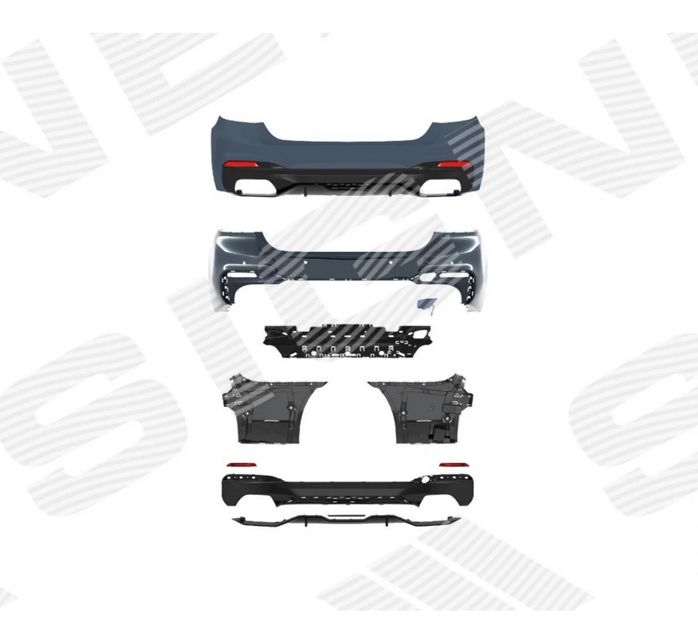 Бампер задний для BMW 5 (G30)