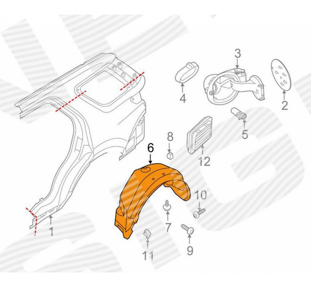 Подкрылок для Ford Explorer V