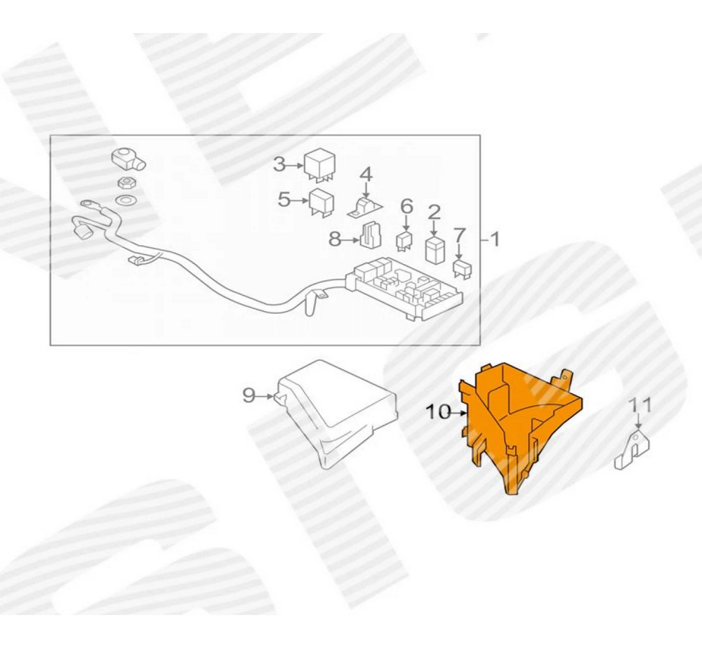 Короб аккумулятора для Subaru Forester (SJ)